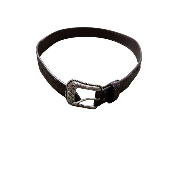 Ariat Men's Brown Leather Dress Belt Size 32 - Picture 1 of 5